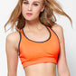 Orange Faux Leather Bra