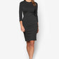 Gray Metallic Knit Dress